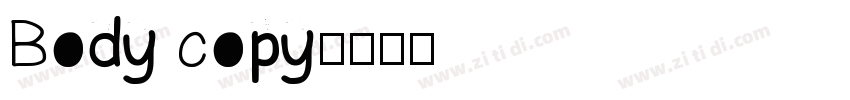 Body copy字体转换